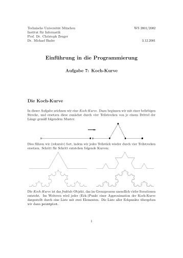 Einführung in die Programmierung - Technische Universität München