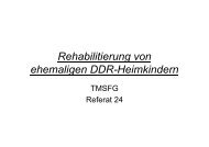 Rehabilitierung von ehemaligen DDR-Heimkindern