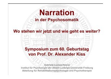 Was ist ein Narrativ? - Psychosomatik Basel