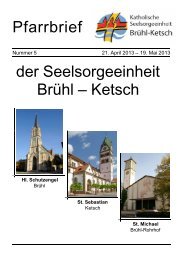 Pfarrbrief 05/2013 - Brühl-Ketsch