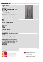 Akzessionsblatt BE-306 Stachelbeere von Sachseln