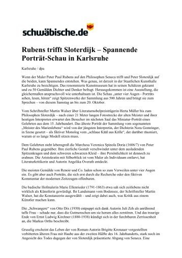 Rubens trifft Sloterdijk – Spannende Porträt-Schau in ... - Markus Orths