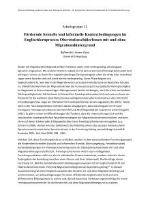 Fordernde Formelle Und Informelle Kontextbedingungen Im
