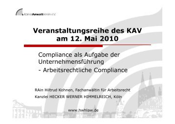 Skript "Compliance als Aufgabe der Unternehmensführung ...