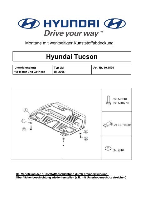 Hyundai Tucson - Unterfahrschutz
