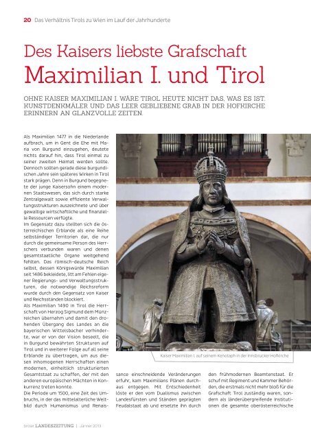 650 Jahre Tirol bei Österreich - Die Tiroler Landeszeitung