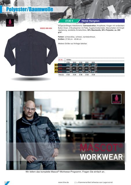 // BERUFSBEKLEIDUNG • WORKWEAR