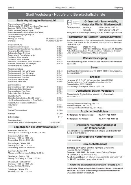 Nr. 25 vom 21. Juni 2013 - Vogtsburg im Kaiserstuhl
