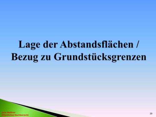 ABSTANDSFLÄCHEN nach der ThürBO 2004 - DVW Thüringen