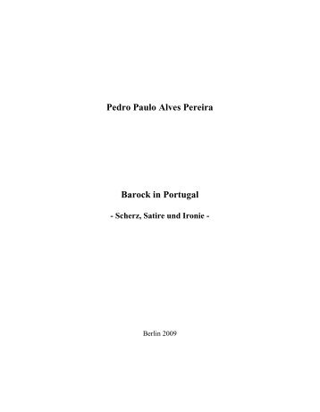 Pedro Paulo Alves Pereira Barock in Portugal