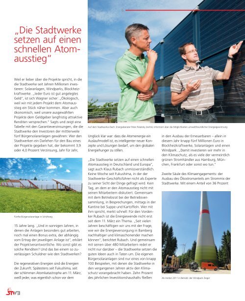 Kundenmagazin Sommer 2011 - Stadtwerke Bamberg