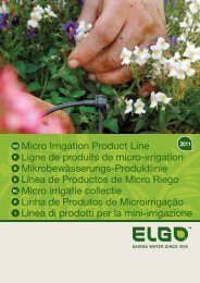 Micro Irrigation Product Line Ligne de produits de micro ... - Elgo