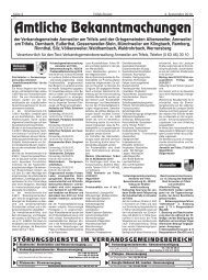 Bekanntmachungen im Trifelskurier vom 02.09.2010