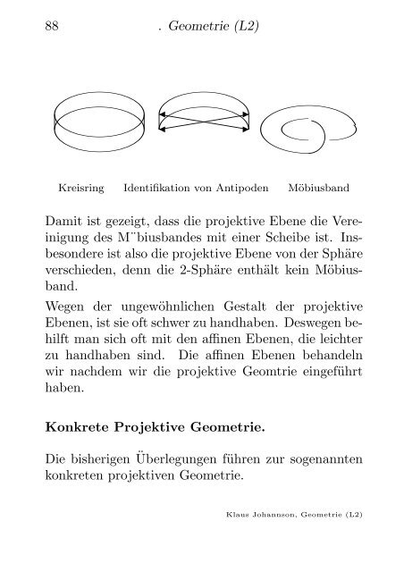 8. Von der Zentralprojektion zur projektiven Geometrie.