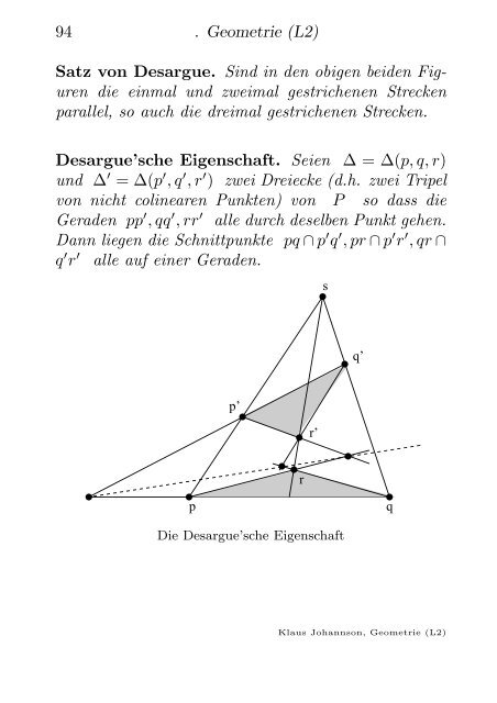 8. Von der Zentralprojektion zur projektiven Geometrie.