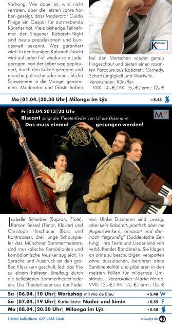 Programmheft Lyz 2012 2013.pdf - Kulturhaus Lÿz