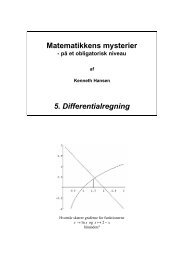 Matematikkens mysterier 5. Differentialregning - KennethHansen.net