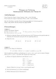 ¨Ubungen zur Vorlesung Mathematische Methoden der Chemie II ...