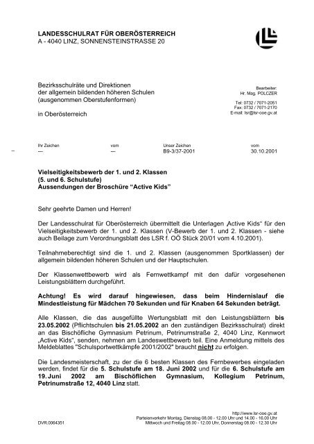 PDF-Dokument - Landesschulrat für Oberösterreich