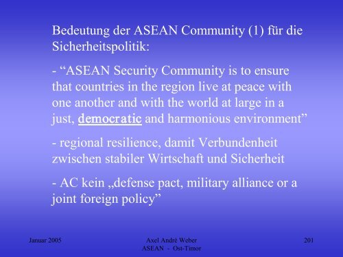 Die ASEAN und OstTimor - Osttimorforum e.V.