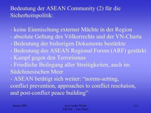 Die ASEAN und OstTimor - Osttimorforum e.V.