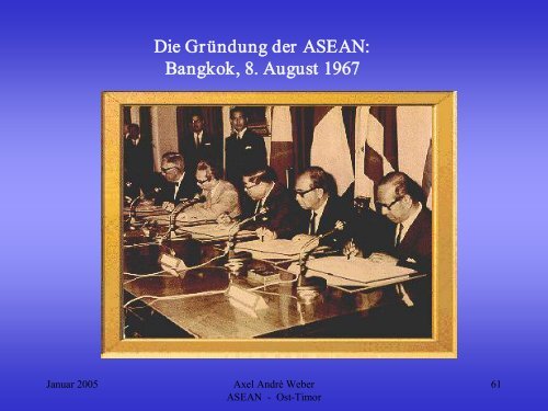 Die ASEAN und OstTimor - Osttimorforum e.V.