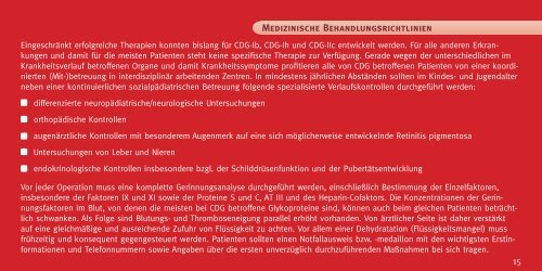 Ein Leitfaden für Ärzte und betroffene Eltern - CDG-Syndrom