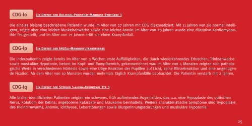 Ein Leitfaden für Ärzte und betroffene Eltern - CDG-Syndrom