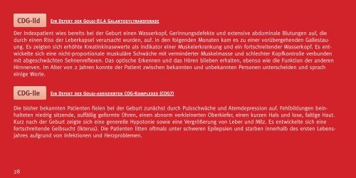 Ein Leitfaden für Ärzte und betroffene Eltern - CDG-Syndrom