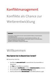 Konfliktmanagement Konflikte als Chance zur ... - WIGBIT