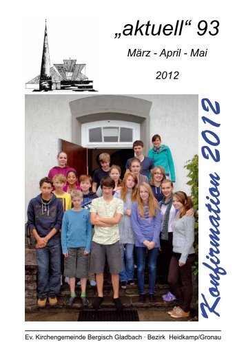 „aktuell“ 93 März - April - Mai 2012 - Zum Frieden Gottes