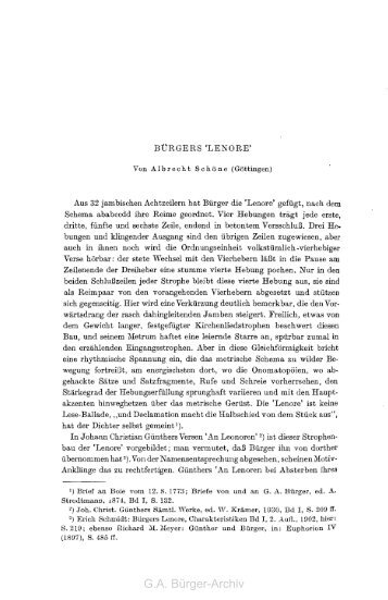 BüRGERS 'LENORE' - Leben und Werk des Dichters Gottfried ...
