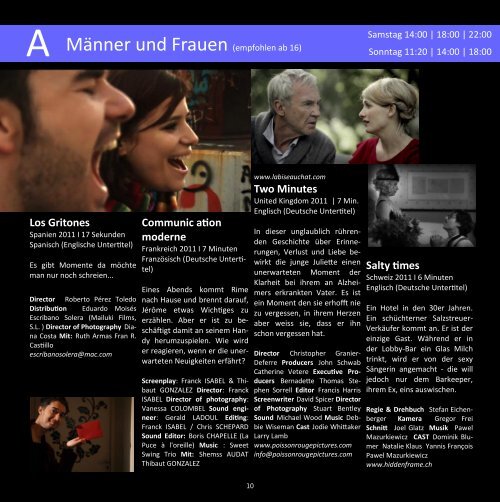 Filmprogramm 2012 - Emmentaler Filmtage
