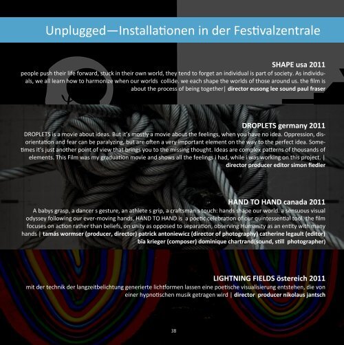 Filmprogramm 2012 - Emmentaler Filmtage