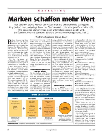 Marken schaffen mehr Wert (2) - Markenexperte.ch