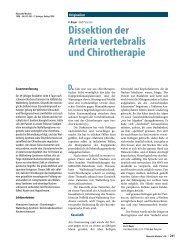 Dissektion der Arteria vertebralis und Chirotherapie - Dr. Karlheinz ...