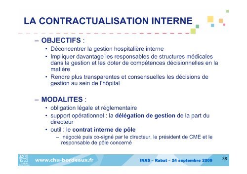 La nouvelle gouvernance pour diriger un hôpital public au 21ème ...