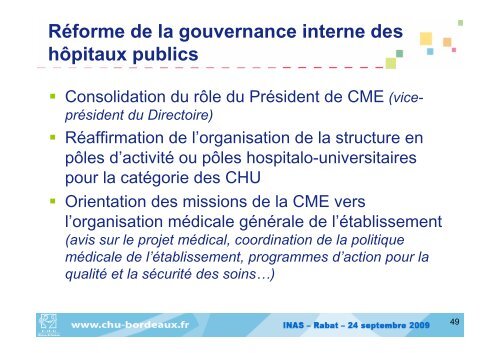 La nouvelle gouvernance pour diriger un hôpital public au 21ème ...