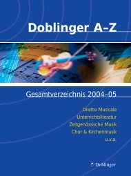 Doblinger A–Z - Willkommen bei Doblinger-Musikverlag