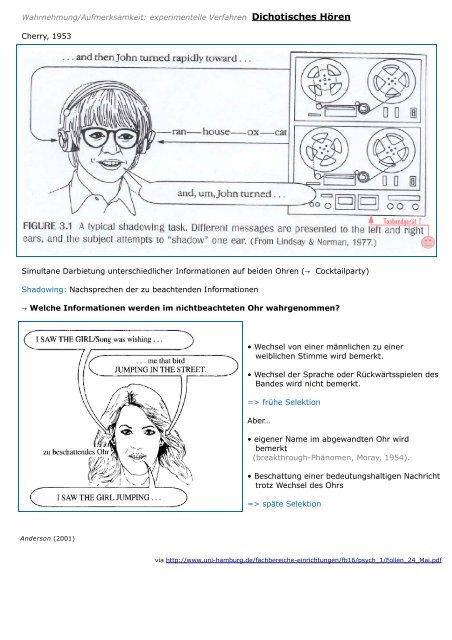 Aufmerksamkeit: Zustand der gesteigerten Wachheit ... - projekt 9