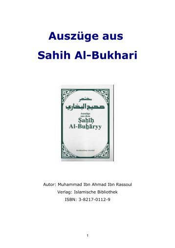 Auszüge aus Sahih Al-Bukhari - NURSEMA