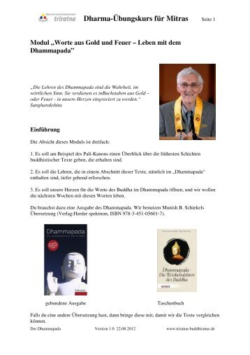 Modul 6 Buchstaben aus Gold und Feuer — mit dem Dhammapada ...