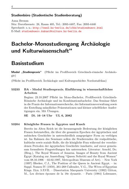 Kulturwissenschaft - Humboldt-Universität zu Berlin