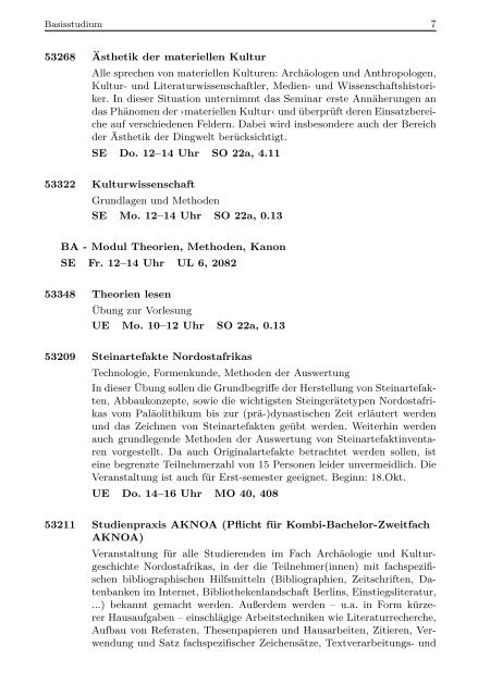 Kulturwissenschaft - Humboldt-Universität zu Berlin