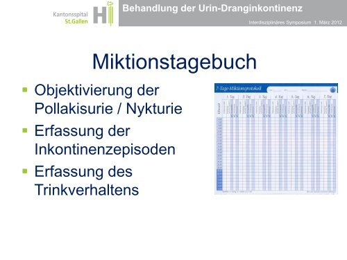 Behandlung der Urin-Dranginkontinenz - Das interdisziplinäre ...