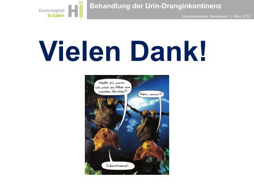 Behandlung der Urin-Dranginkontinenz - Das interdisziplinäre ...