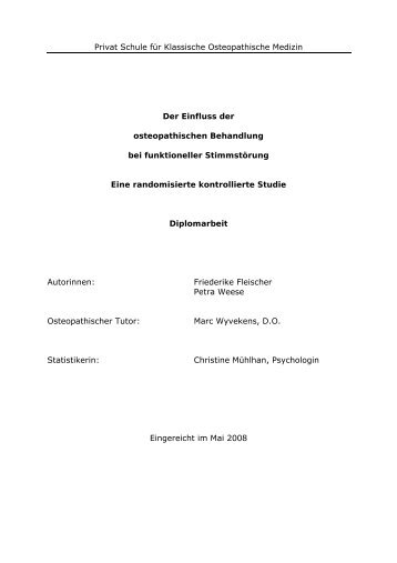 Download der Studie (.pdf, 728 KB) - osteopathie-in-ottensen.de