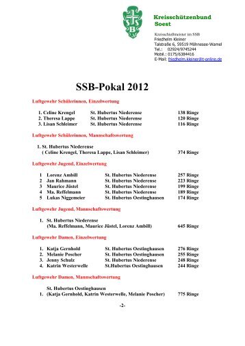 rgebnisse Sportschützen 2012 - Kreisschuetzenbund Soest