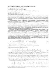 Mehrteilchen-Effekte im Coulomb-Kontinuum