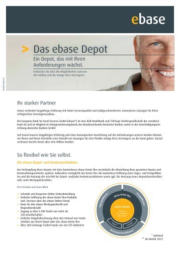 Das ebase Depot - AVL Finanzdienstleistung Investmentfonds